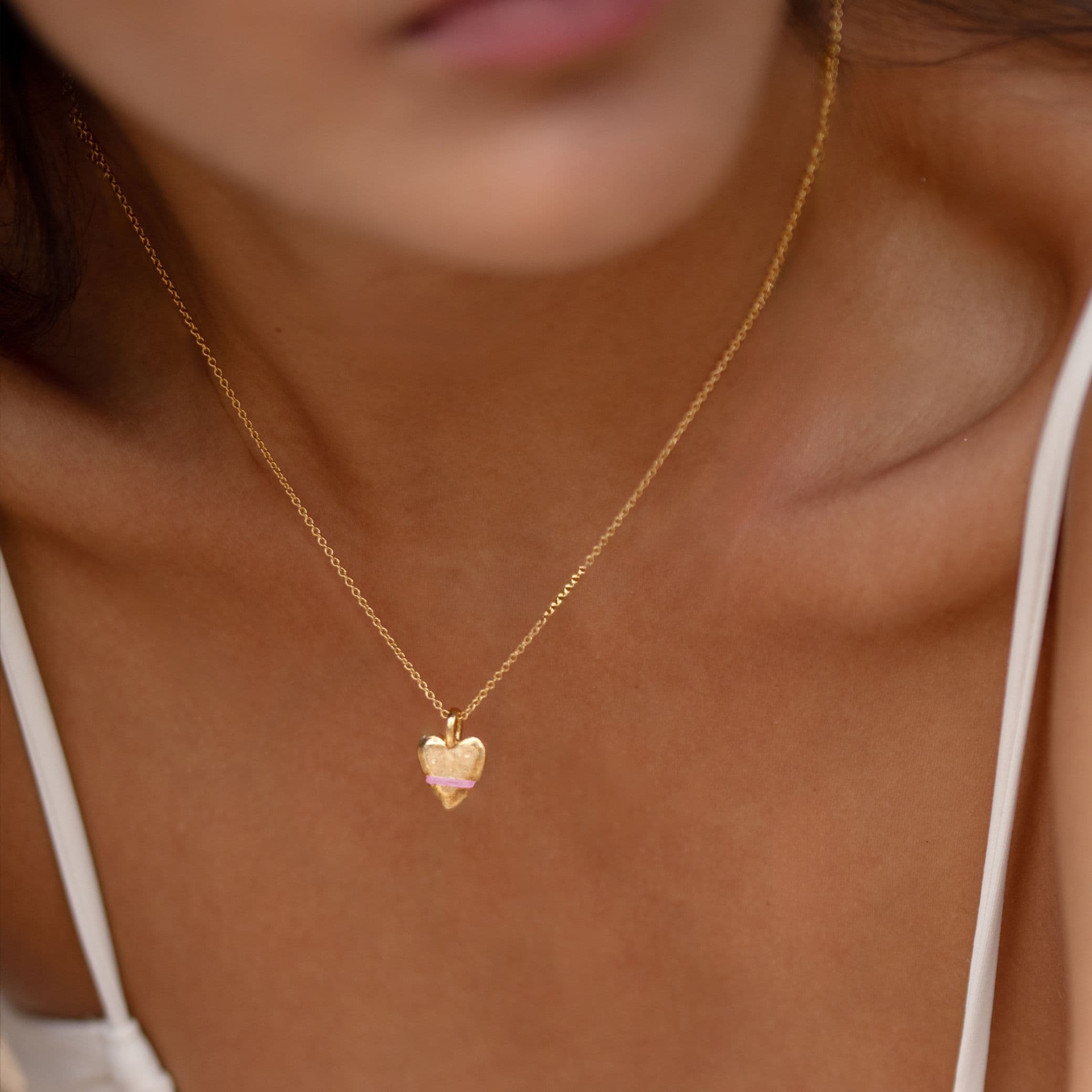 The Tiny Talisman Heart-Full Necklace - Thousand Fibres