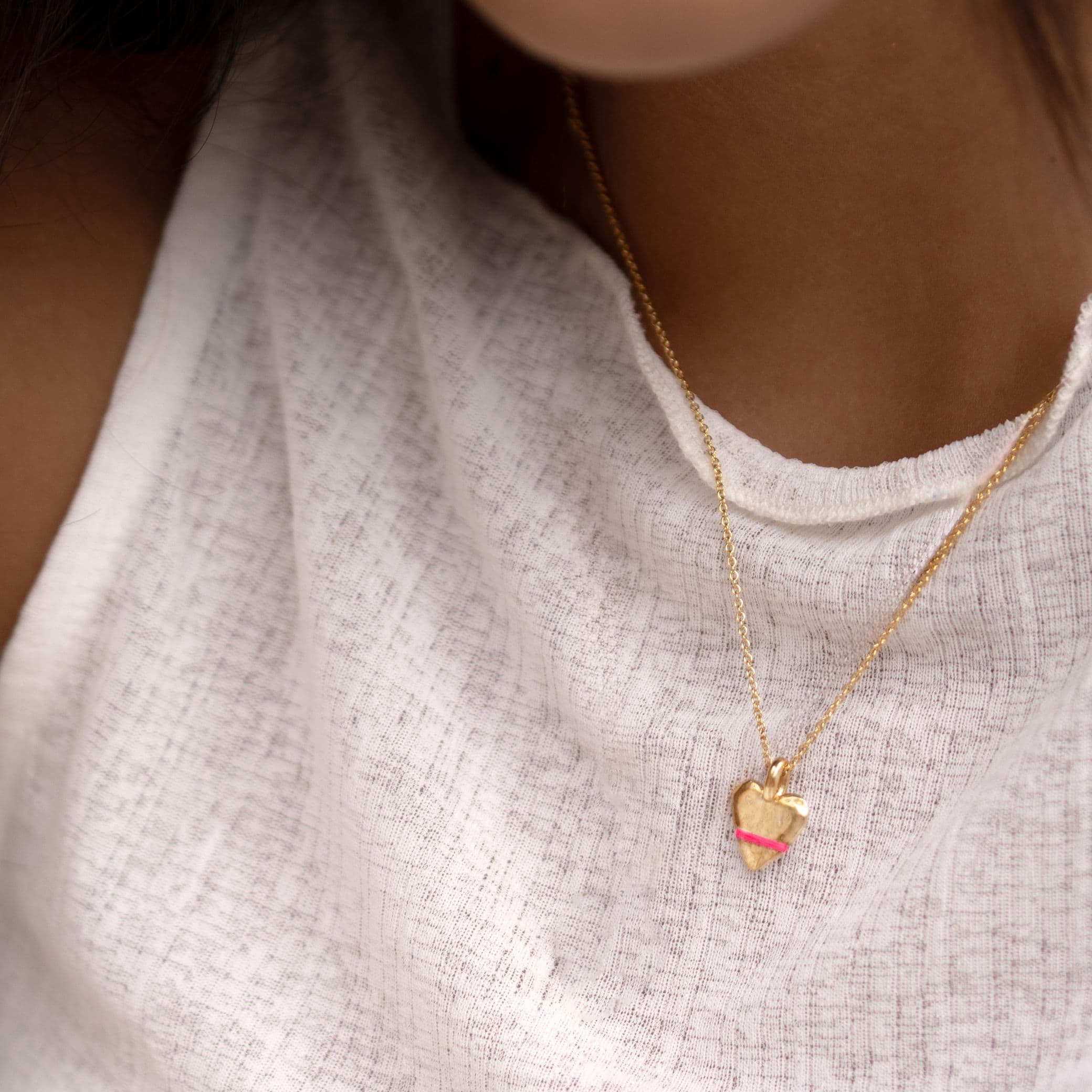 The Tiny Talisman Heart-Full Necklace - Thousand Fibres