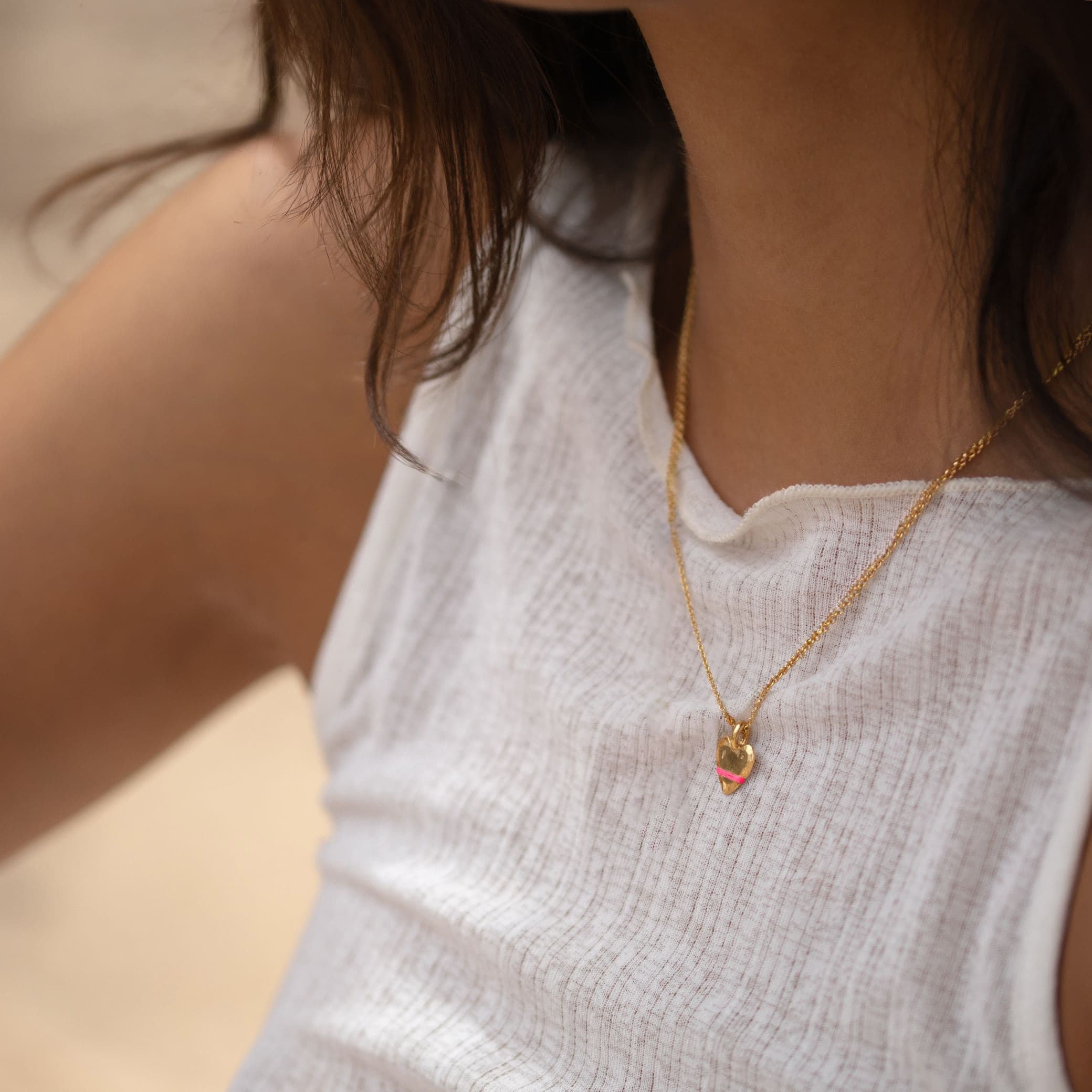 The Tiny Talisman Heart-Full Necklace - Thousand Fibres