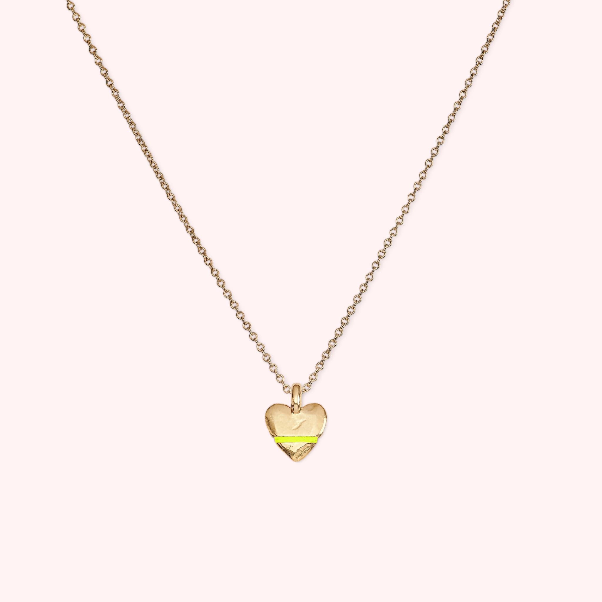 Thousand Fibres Tiny Full-Heart Necklace in Solar