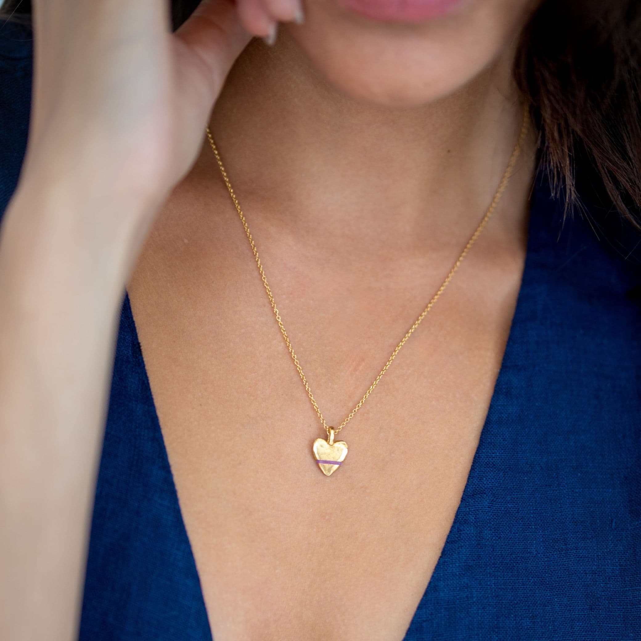 The Tiny Talisman Heart-Full Necklace - Thousand Fibres