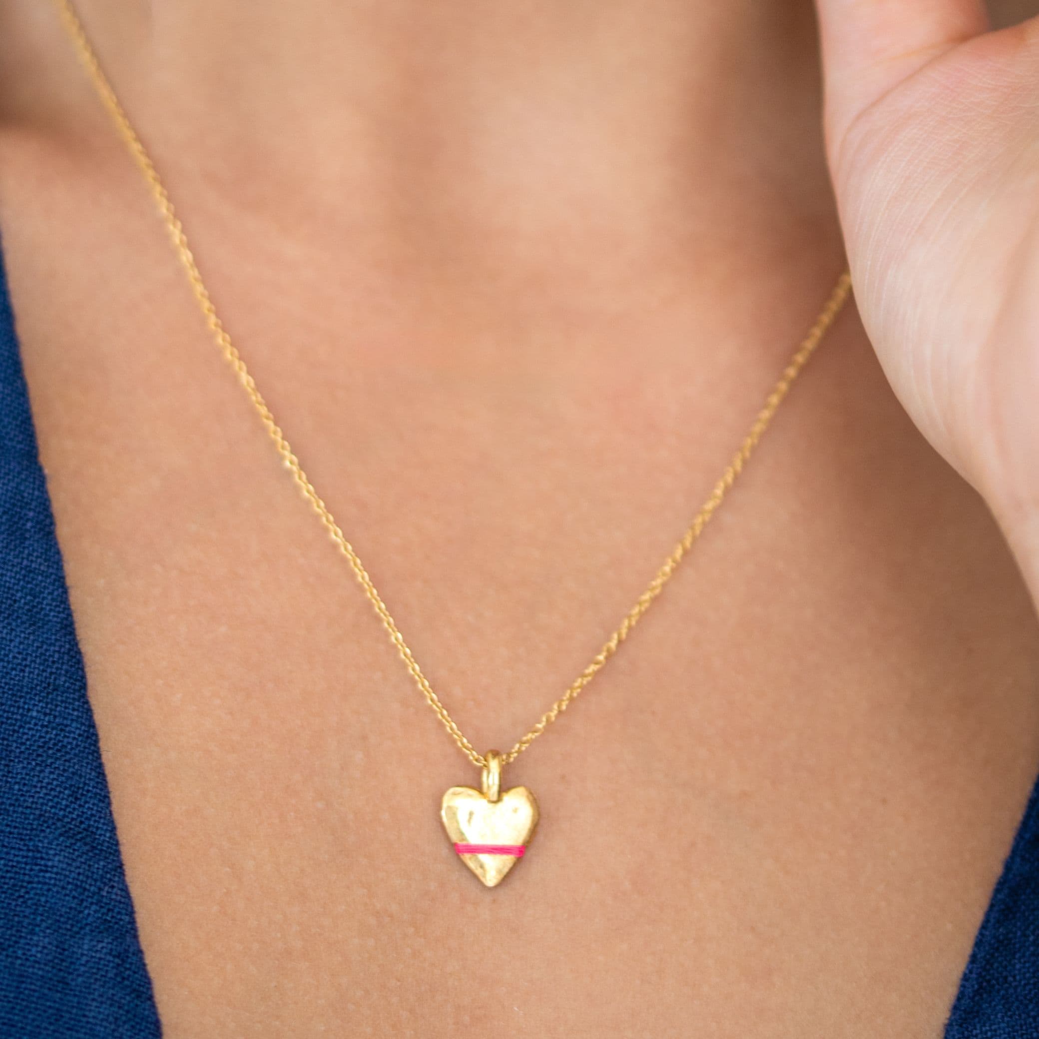 The Tiny Talisman Heart-Full Necklace - Thousand Fibres