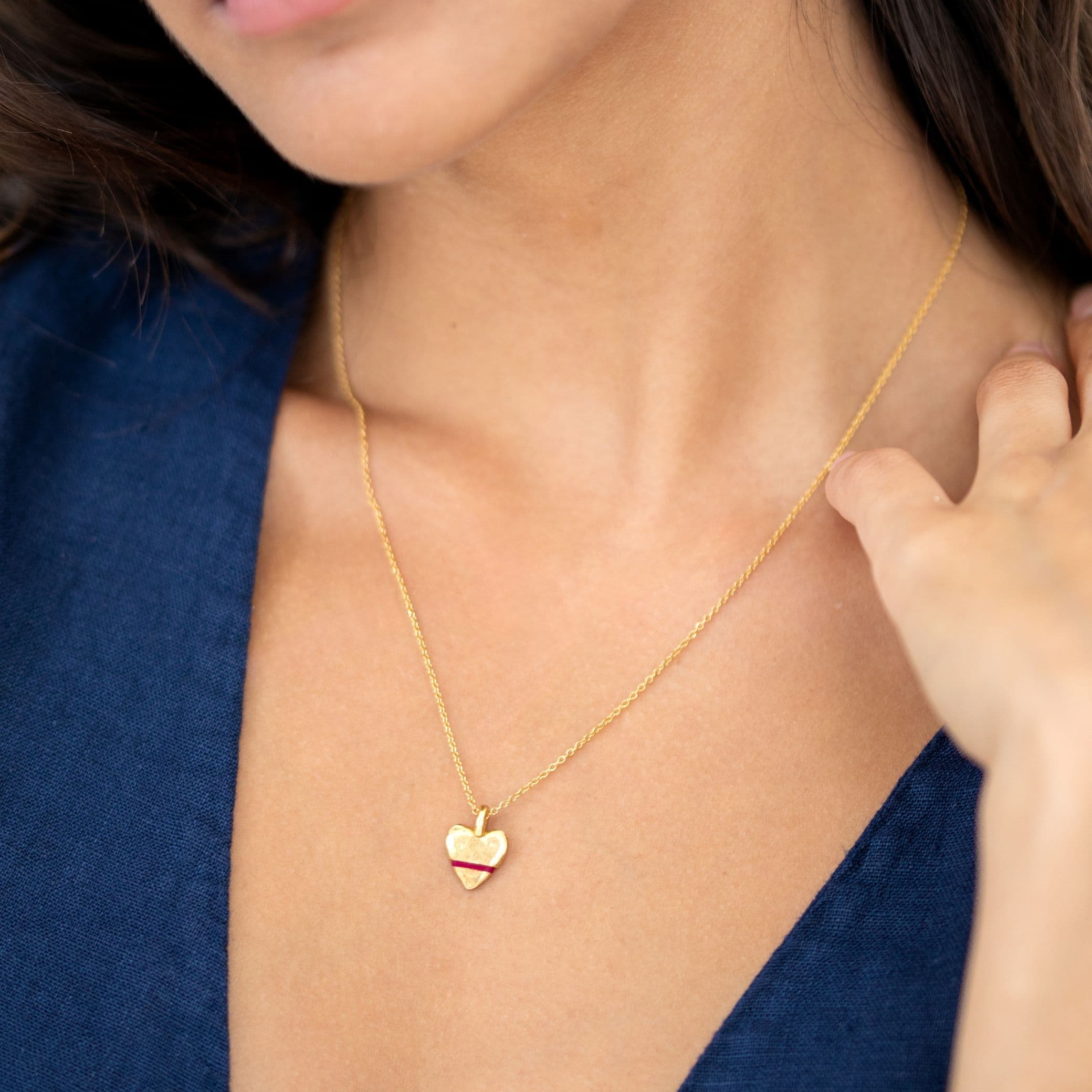 The Tiny Talisman Heart-Full Necklace - Thousand Fibres