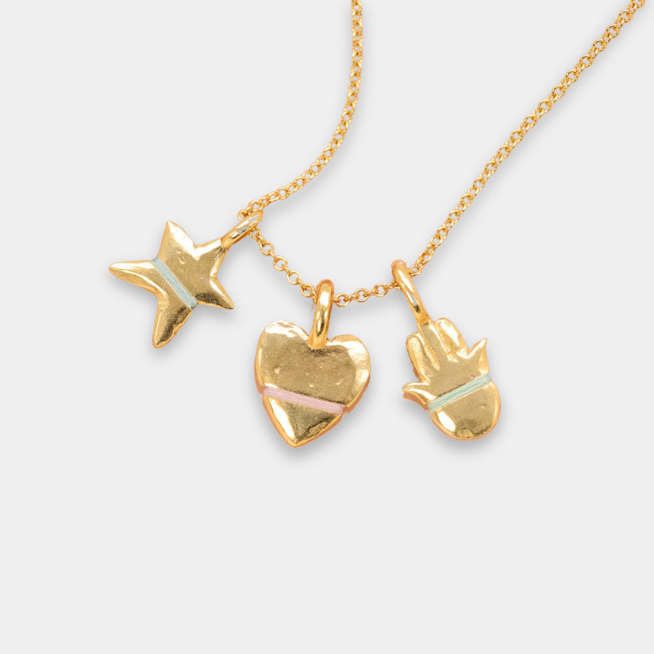 The Mini Talisman Trio Necklace - Thousand Fibres