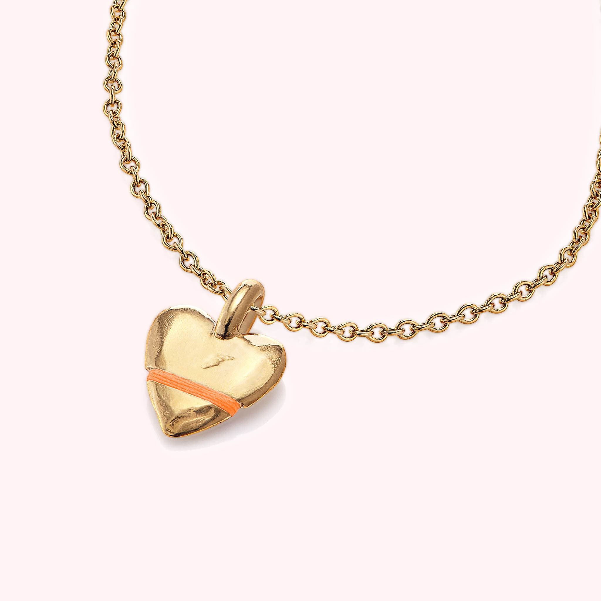 Thousand Fibres Tiny Full-Heart Necklace in Flare