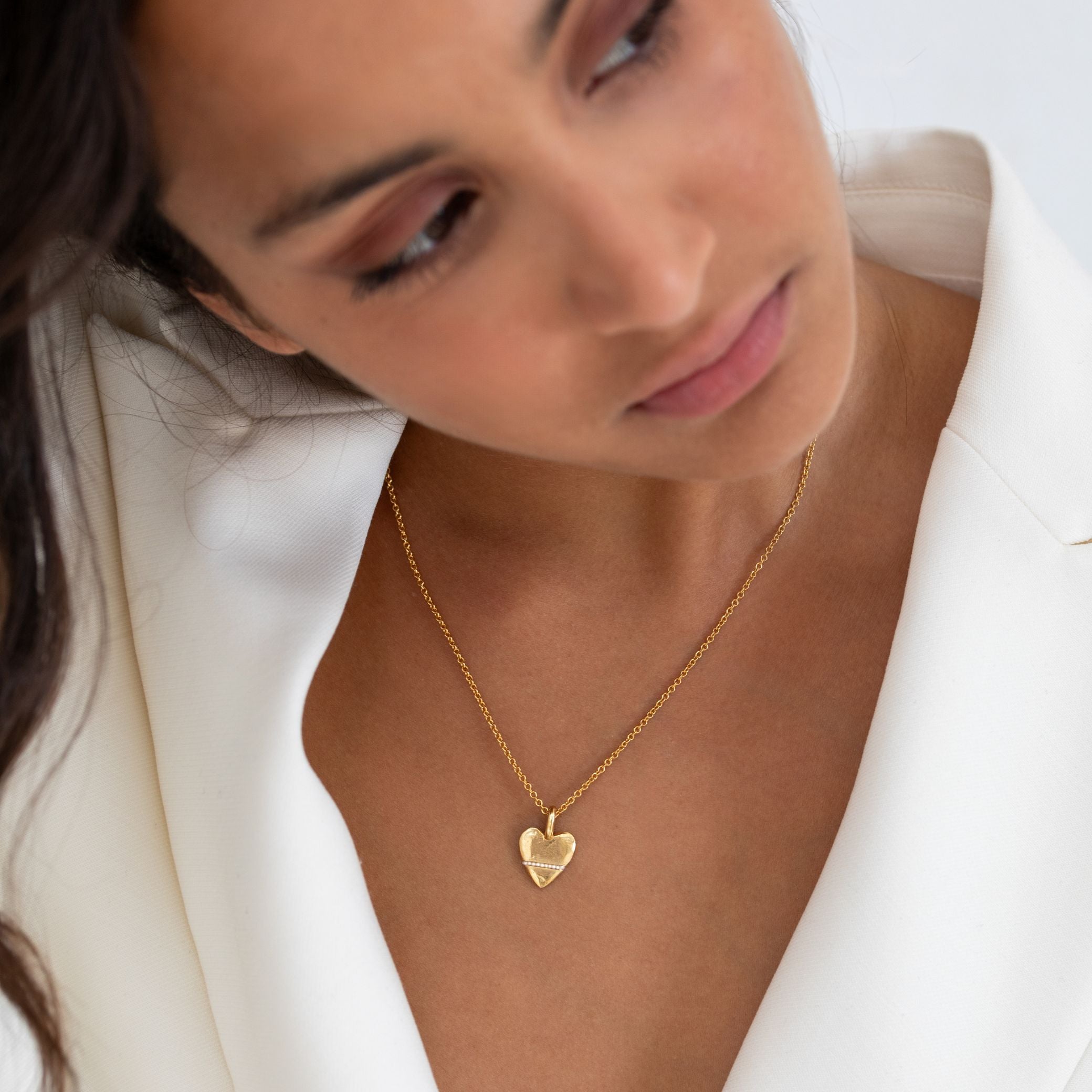 The Pearl Mini Heart-Full Necklace - Thousand Fibres