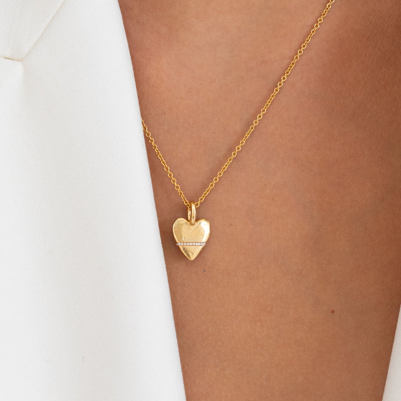 The Pearl Mini Heart-Full Necklace - Thousand Fibres