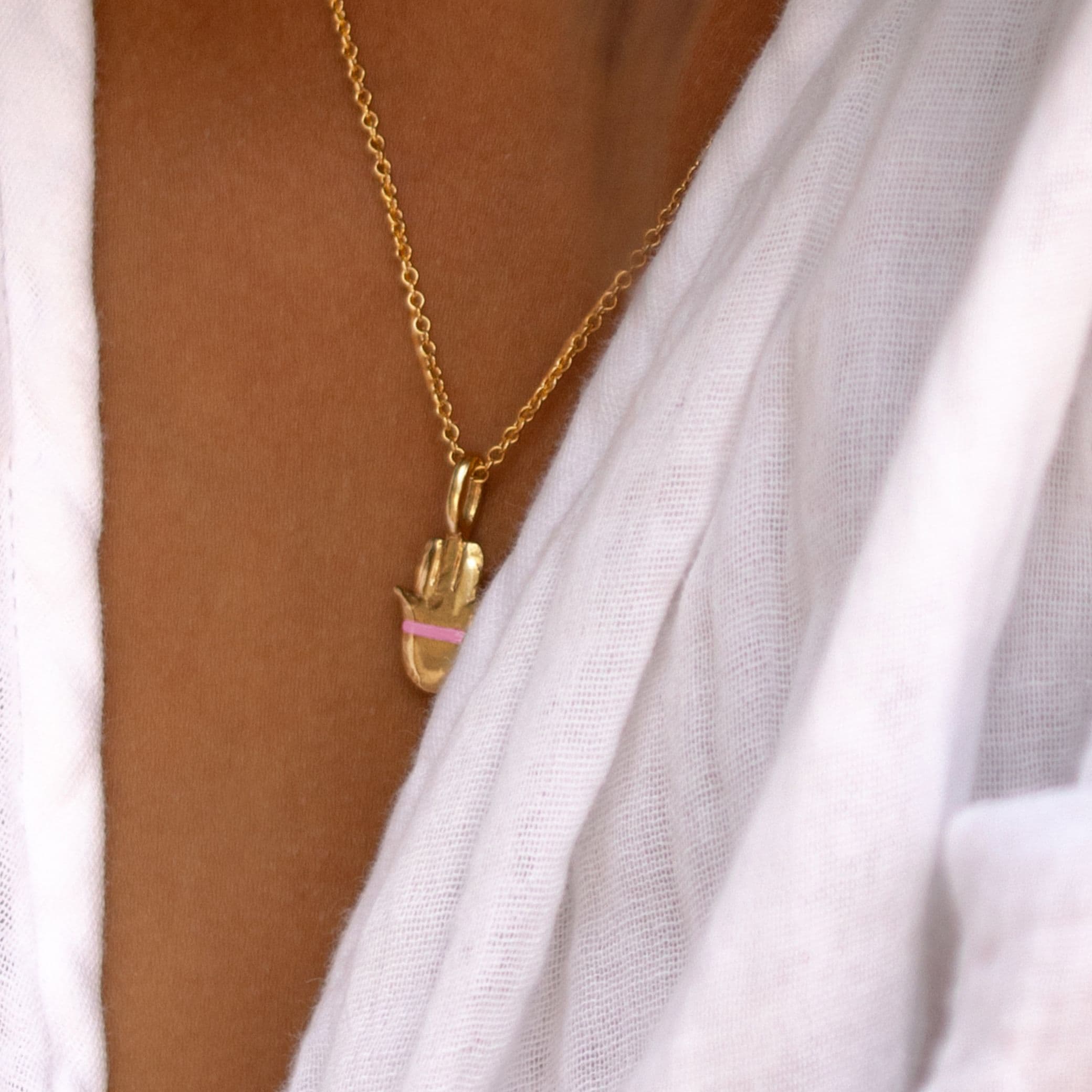 The Mini Hamsa Necklace - Thousand Fibres