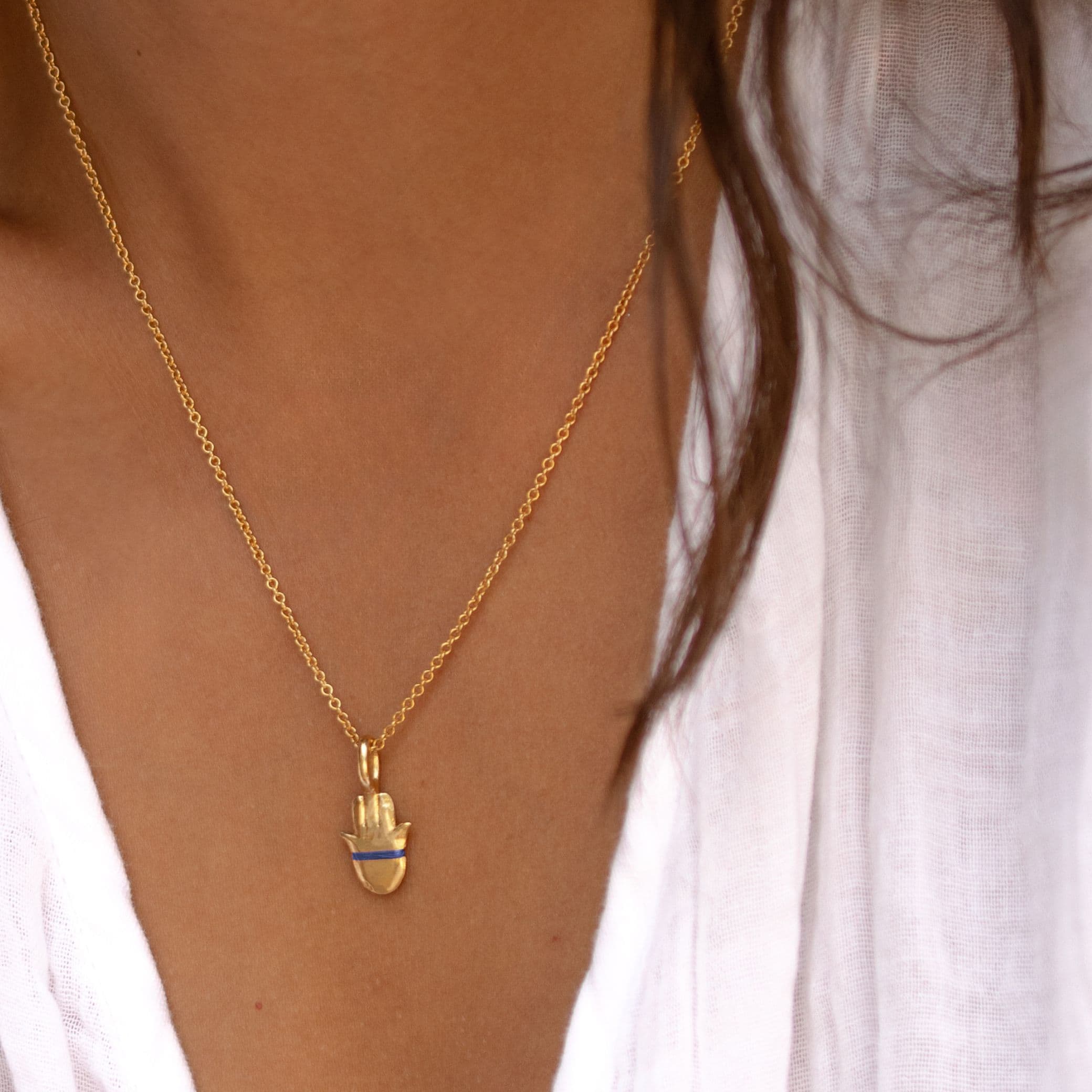 The Mini Hamsa Necklace - Thousand Fibres