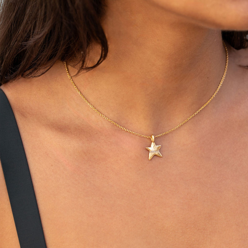 The Pearl Mini Lucky Star Necklace - Thousand Fibres