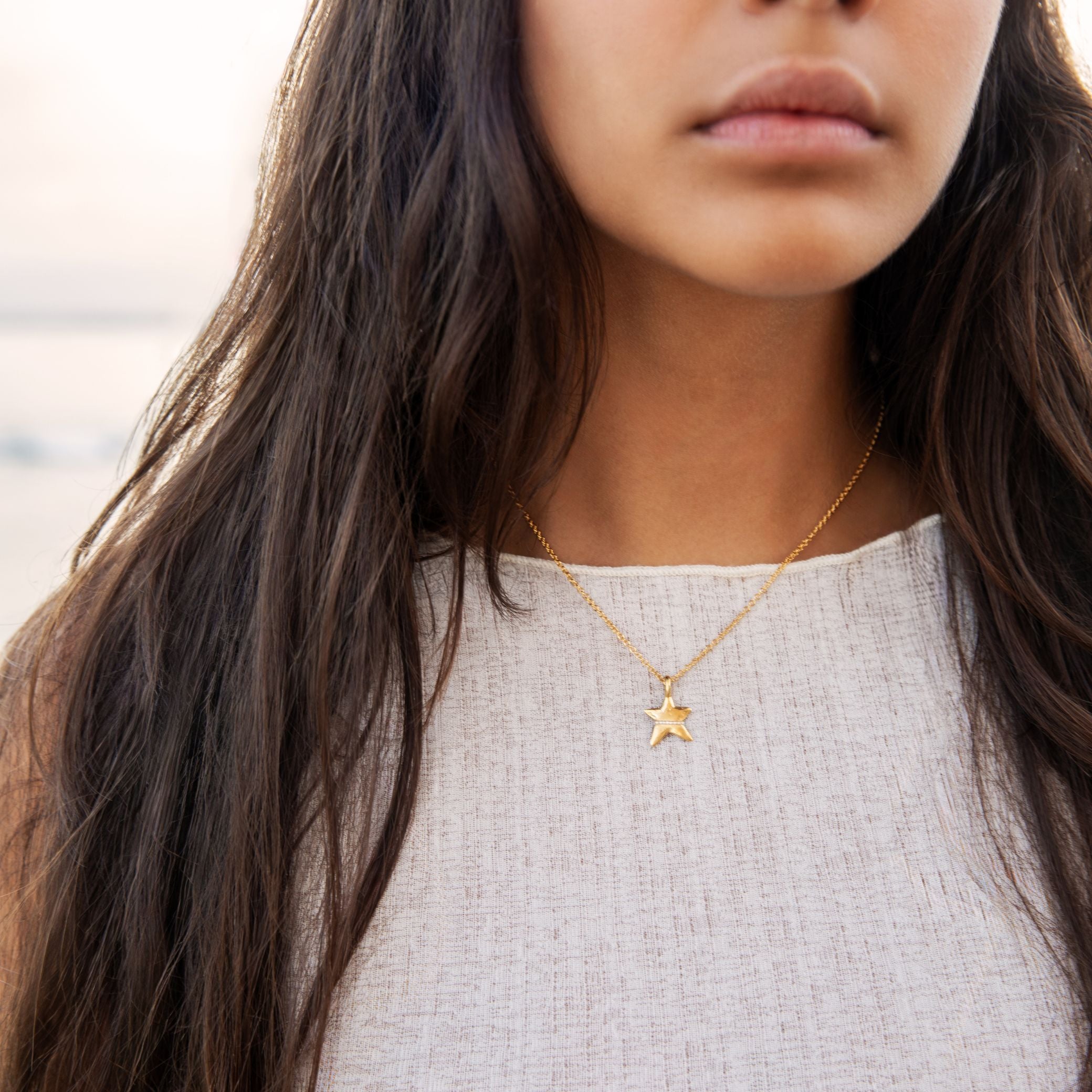 The Pearl Mini Lucky Star Necklace - Thousand Fibres