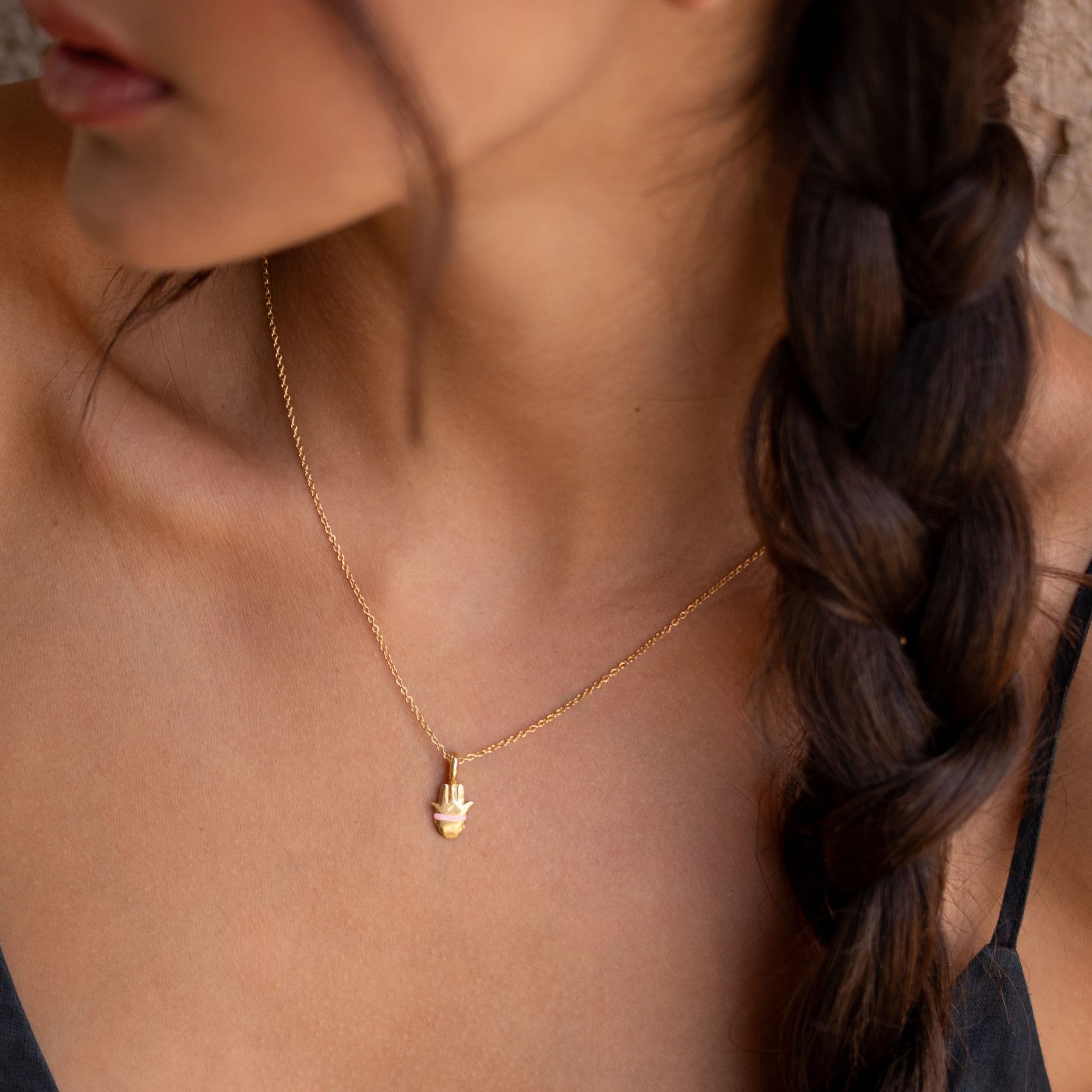 The Tiny Talisman Hamsa Necklace