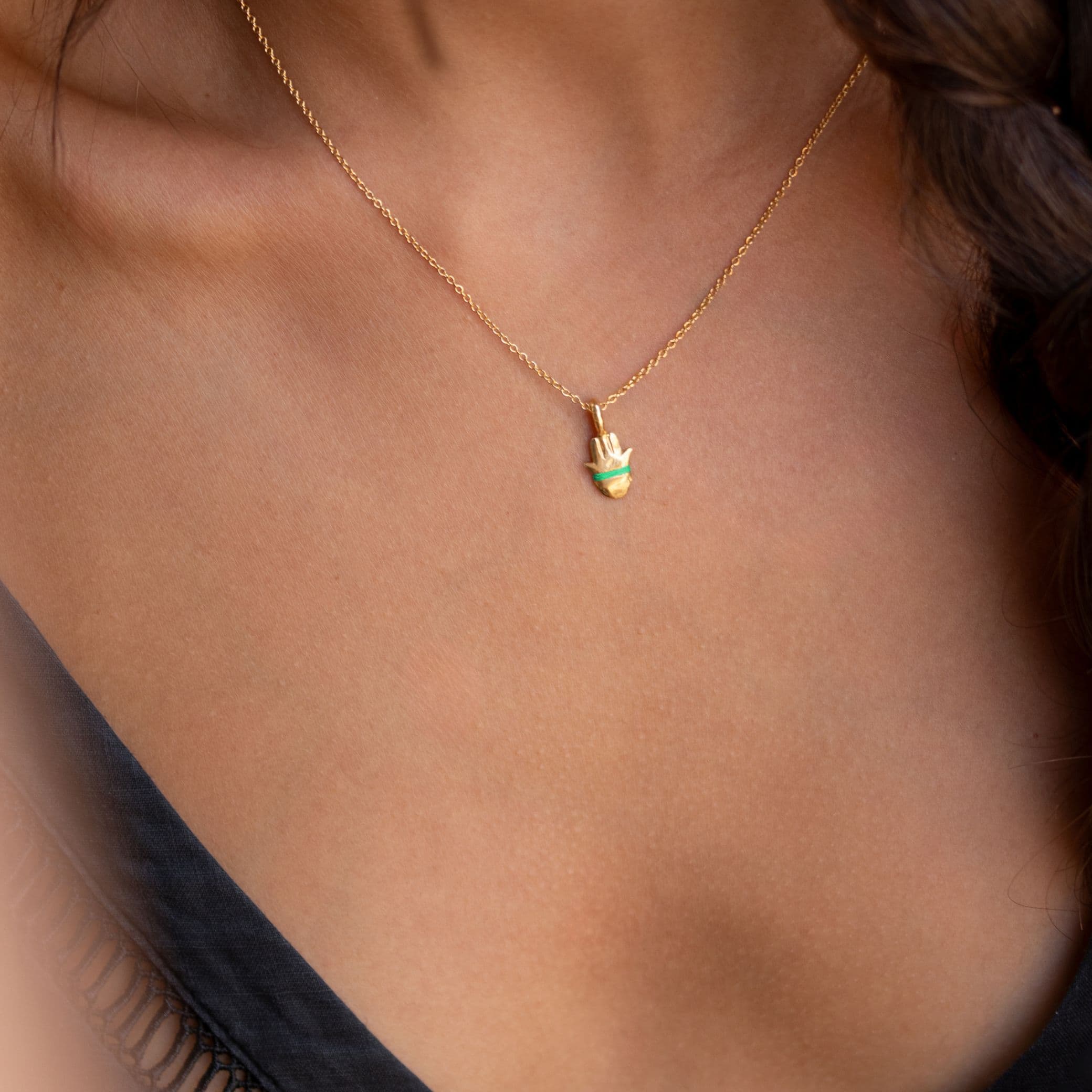 The Tiny Talisman Hamsa Necklace