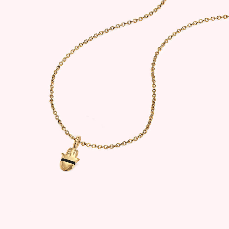The Tiny Talisman Hamsa Necklace - Thousand Fibres