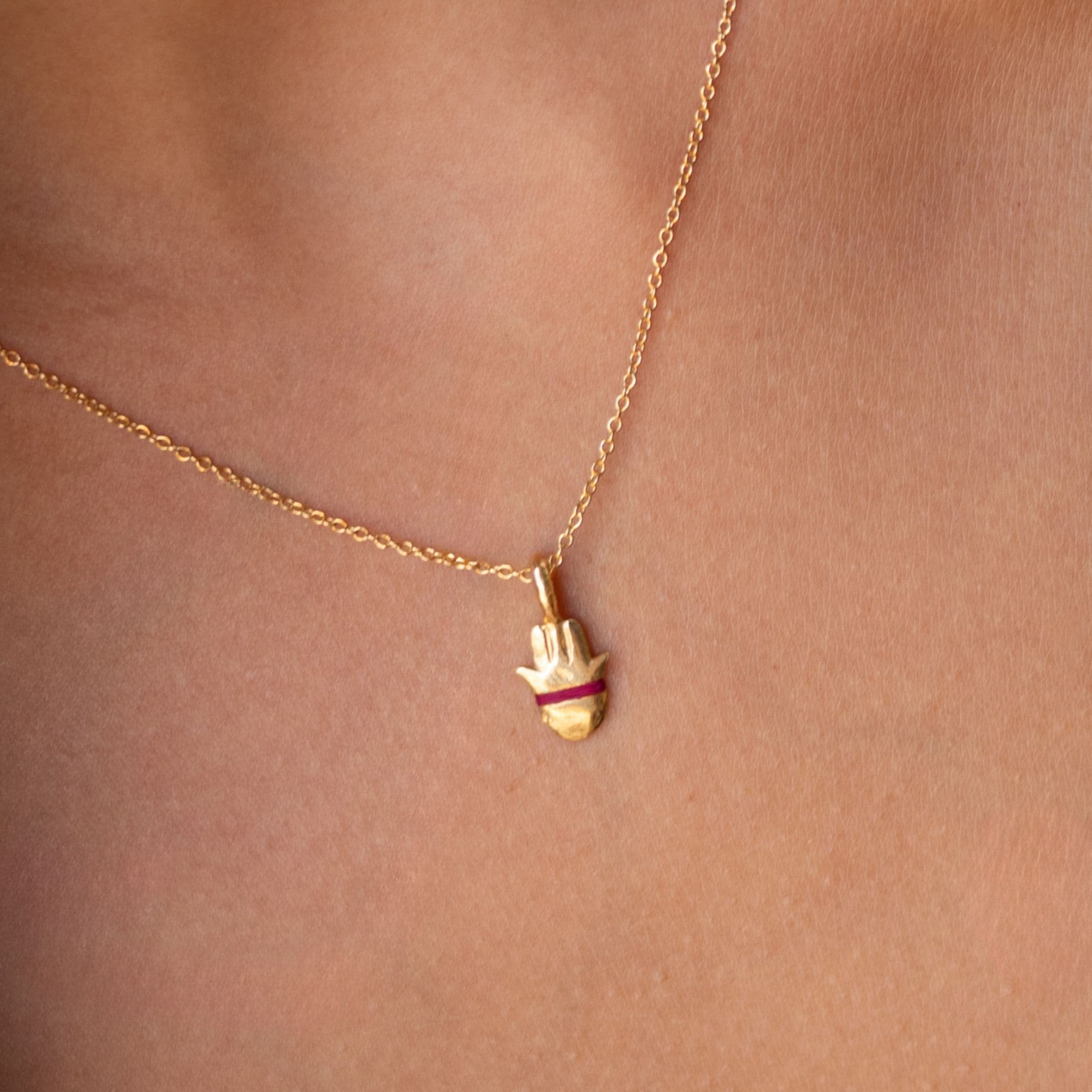 The Tiny Talisman Hamsa Necklace