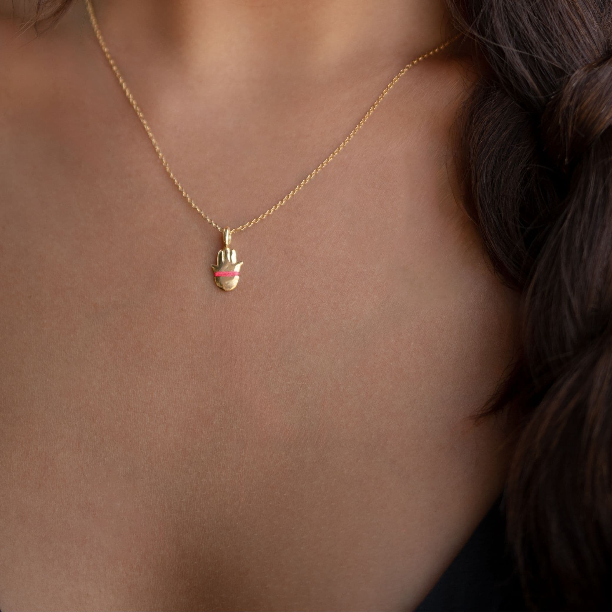 The Tiny Talisman Hamsa Necklace - Thousand Fibres