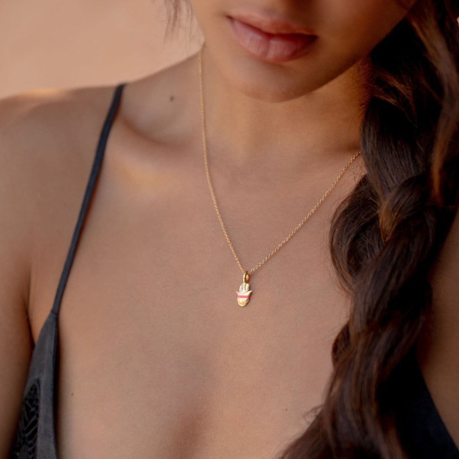 The Tiny Talisman Hamsa Necklace