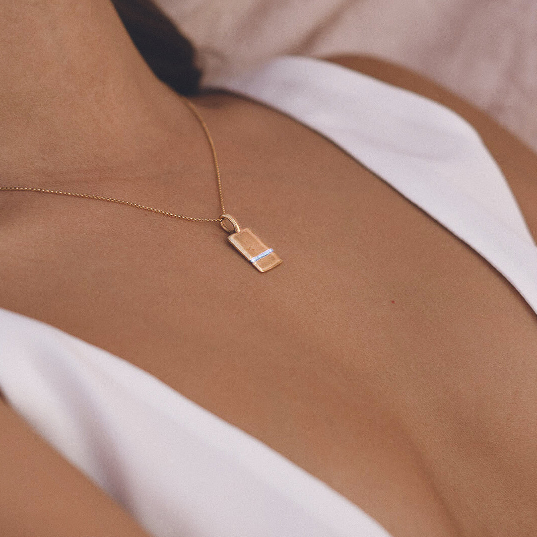 Thousand Fibres Midi True Reflection Necklace Sky